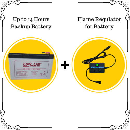 14 hours backup time battery for wood stove